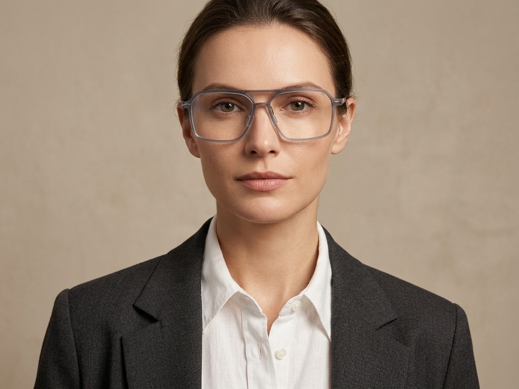 BS2012-1645_Blue_Aviator_Titanium_Glasses_corner-tryon_female