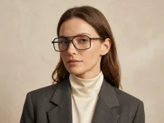 BS2012-1646_Black_Aviator_Titanium_Glasses_corner-tryon_female