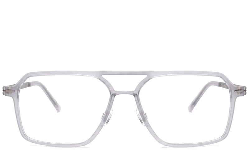 BS2012-1647_Grey_Aviator_Titanium_Glasses_corner-front