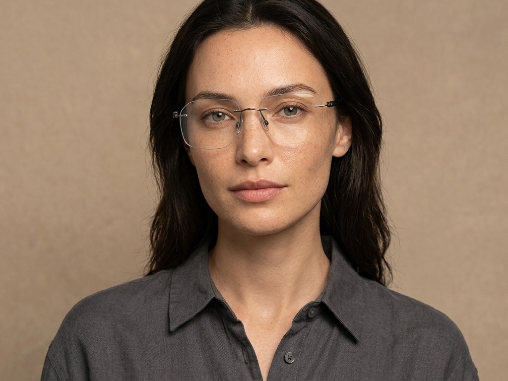 BS2012-1656_Grey_Invisible_Titanium_Glasses_corner-tryon_female