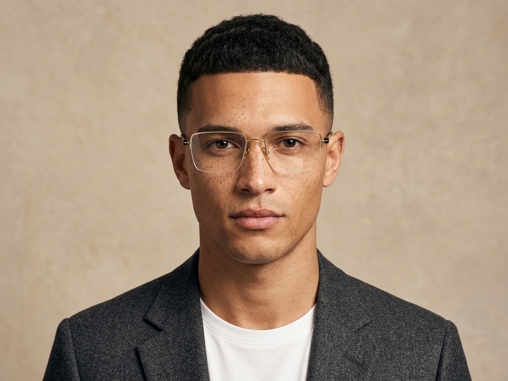 BS2012-1659_Golden_Semi-rimless_Titanium_Glasses-tryon_male