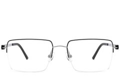 BS2012-1660_Black_Semi-rimless_Titanium_Glasses_corner-front