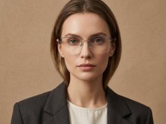 BS2012-1660_Black_Semi-rimless_Titanium_Glasses_corner-tryon_female