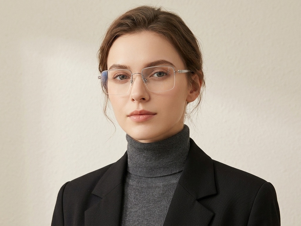 BS2012-1662_Silver_Semi-rimless_Titanium_Glasses_corner-tryon_female