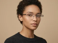 BS2012-1663_Grey_Semi-rimless_Titanium_Glasses_corner-tryon_female