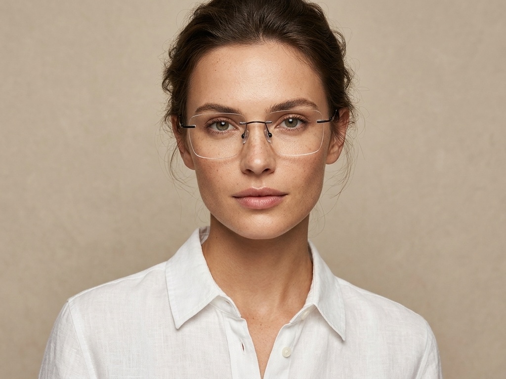 BS2012-1664_Black_Invisible_Titanium_Glasses_corner-tryon_female