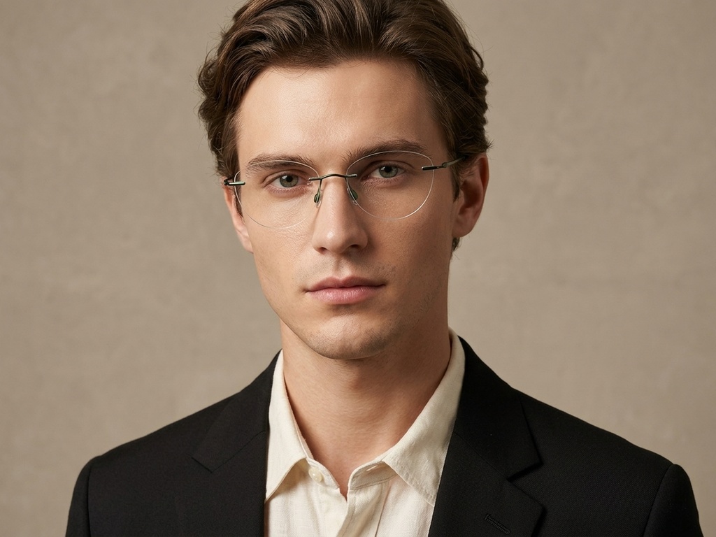 BS2012-1673_Green_Invisible_Titanium_Glasses_corner-tryon_male