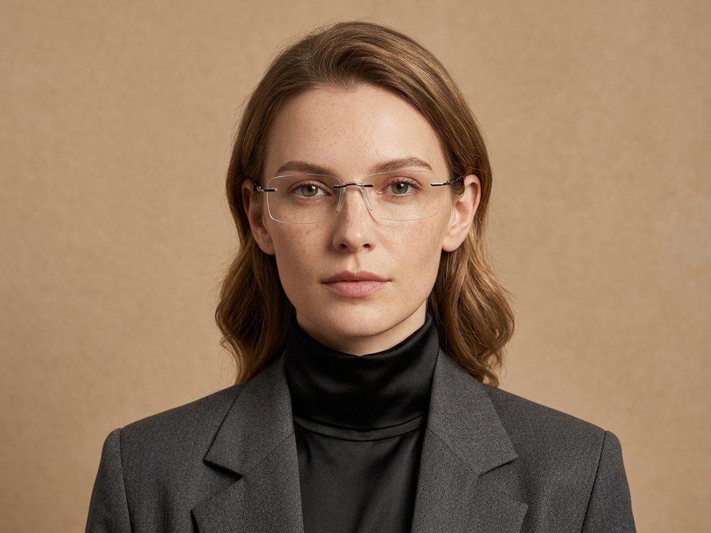 BS2012-1676_Grey_Invisible_Titanium_Glasses_corner-tryon_female