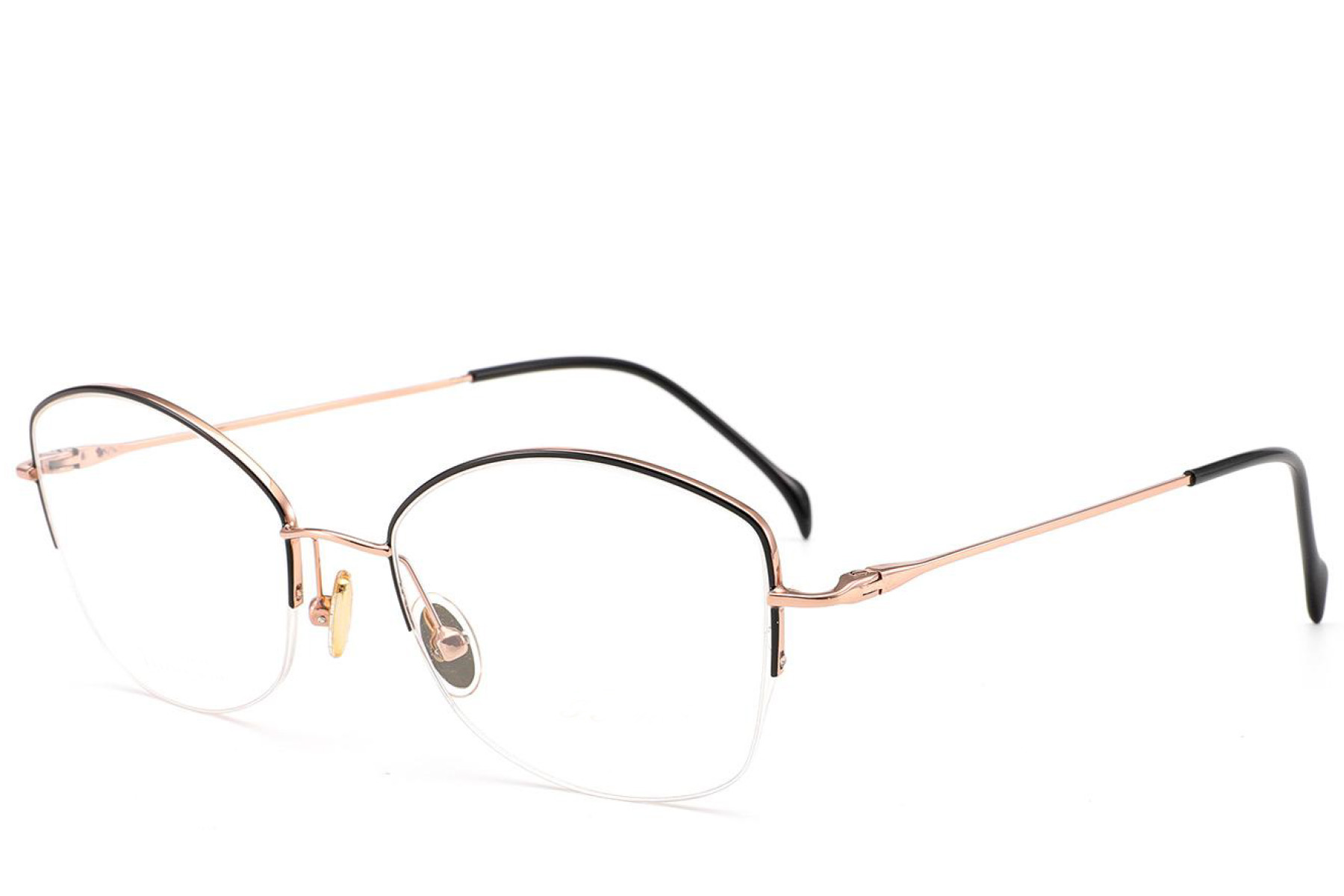 BS2012-1679_Black_Semi-rimless_Titanium_Glasses_corner