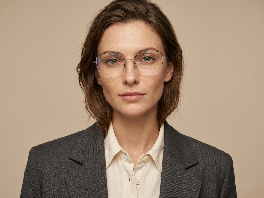 BS2012-1682_Red_Semi-rimless_Titanium_Glasses_corner-tryon_female