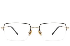BS2012-1684_Black_Semi-rimless_Titanium_Glasses_corner-front