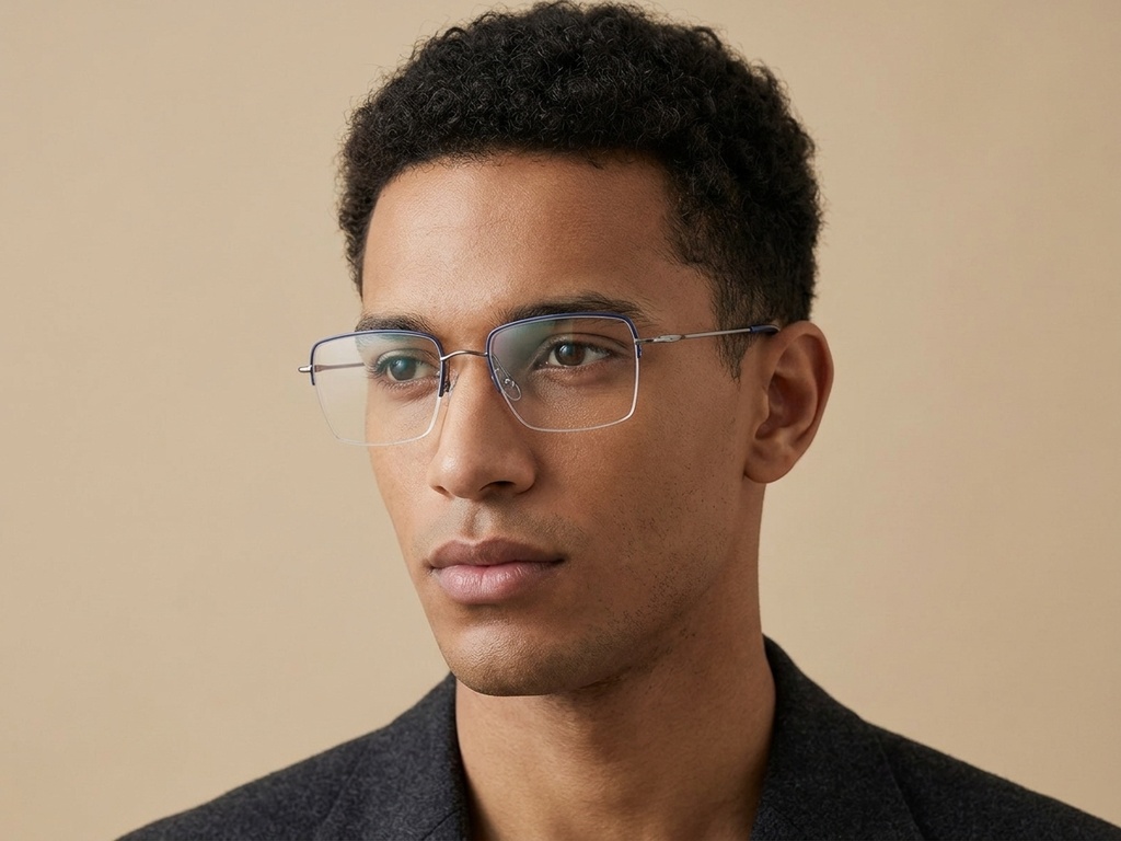 BS2012-1688_Blue_Semi-rimless_Titanium_Glasses_corner-tryon_male