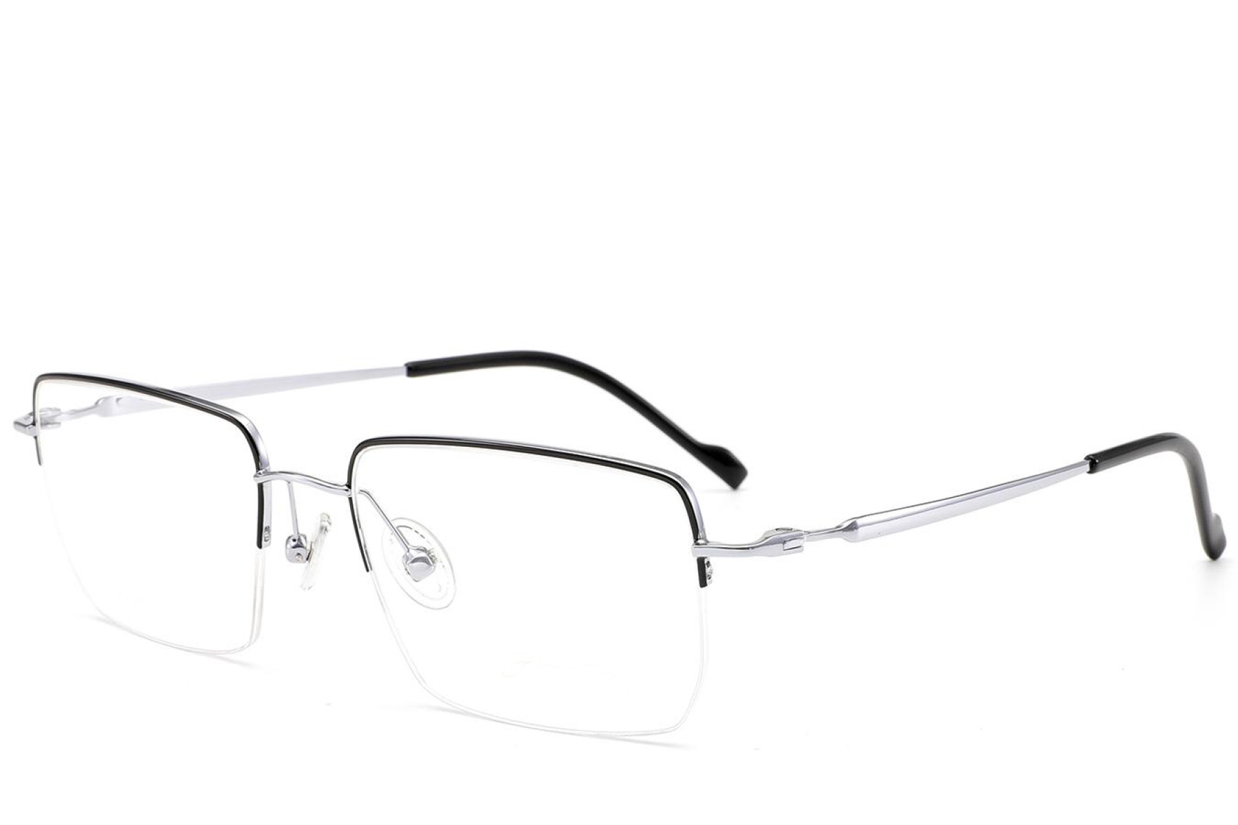 BS2012-1690_Silver_Semi-rimless_Titanium_Glasses_corner