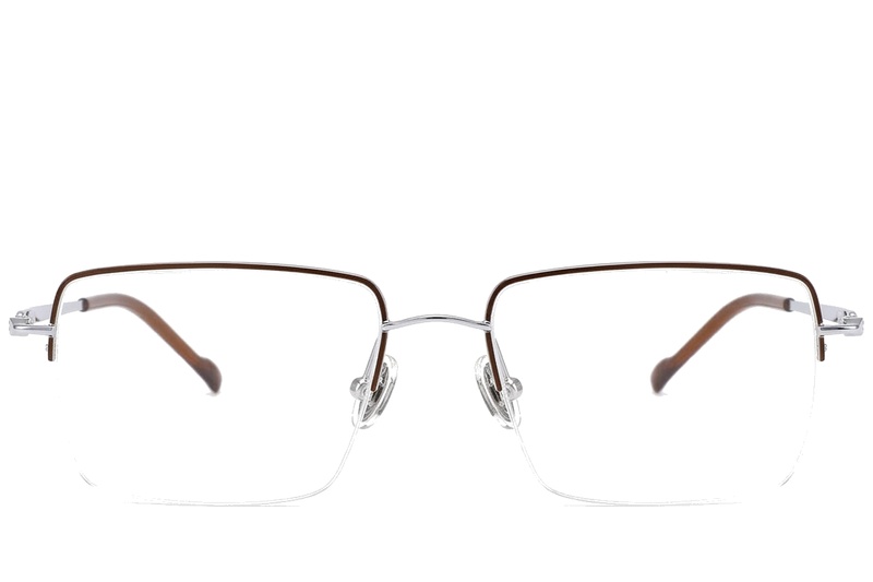 BS2012-1691_Brown_Semi-rimless_Titanium_Glasses_corner-front