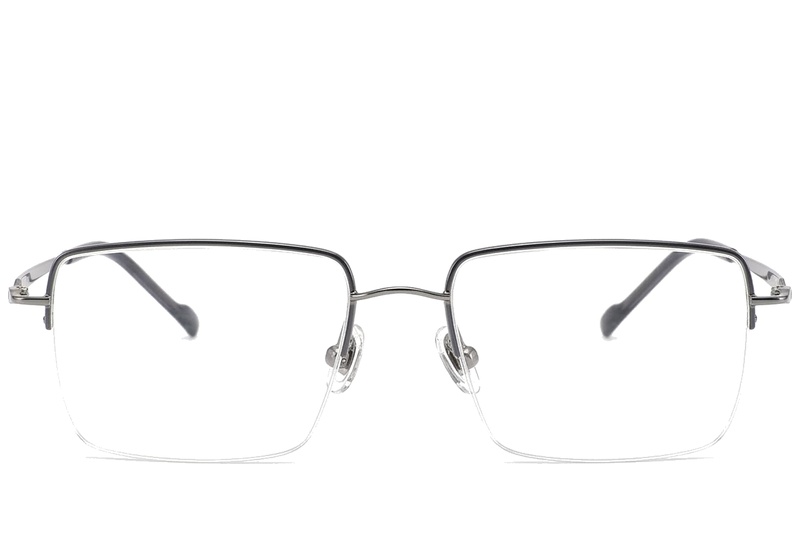 BS2012-1692_Grey_Semi-rimless_Titanium_Glasses_corner-front