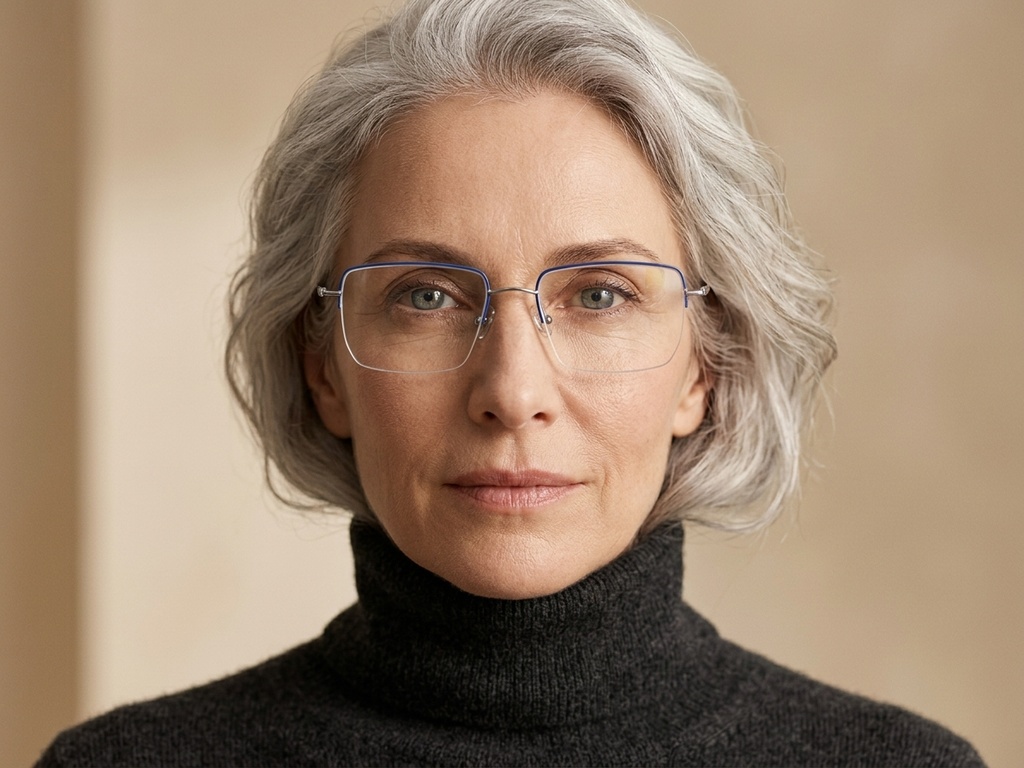BS2012-1693_Blue_Semi-rimless_Titanium_Glasses-tryon_female