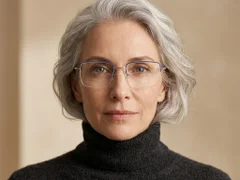 BS2012-1693_Blue_Semi-rimless_Titanium_Glasses-tryon_female