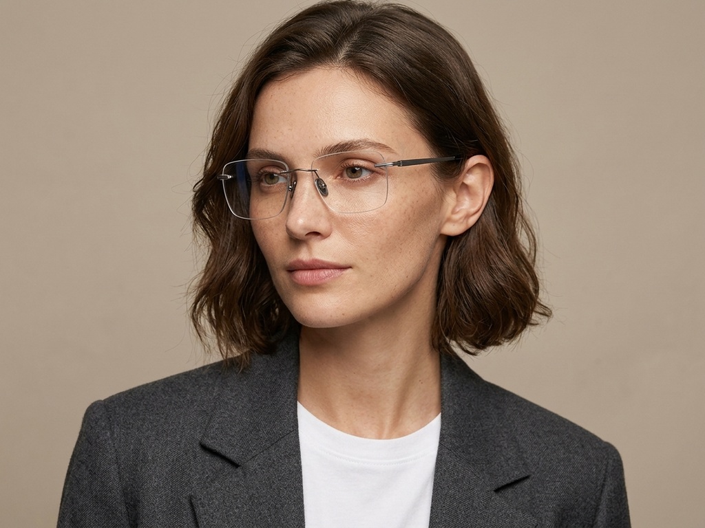 BS2012-1705_Grey_Invisible_Titanium_Glasses_corner-tryon_female