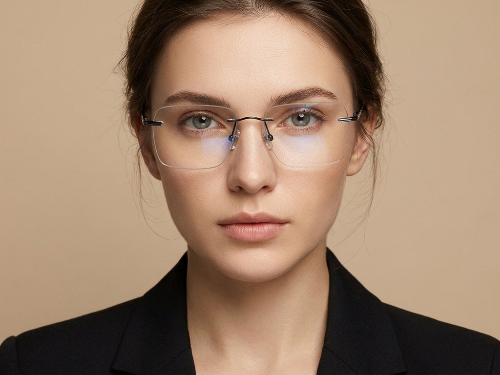 BS2012-1707_Black_Invisible_Titanium_Glasses_corner-tryon_female