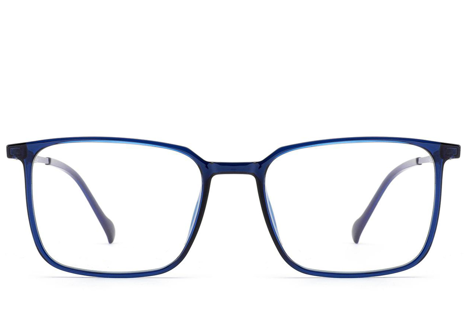 BS2012-1714_Blue_Rectangular_Titanium_Glasses_front