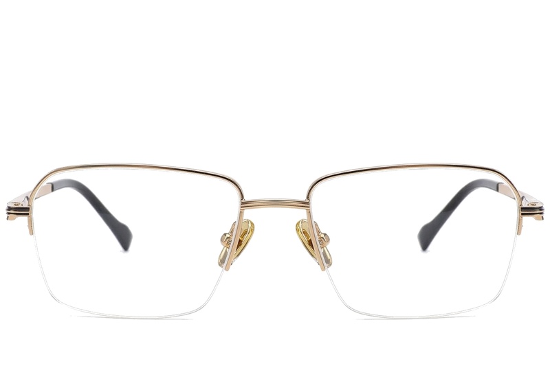 BS2012-1715_Golden_Semi-rimless_Titanium_Glasses_corner-front