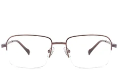 BS2012-1717_Brown_Semi-rimless_Titanium_Glasses_corner-front