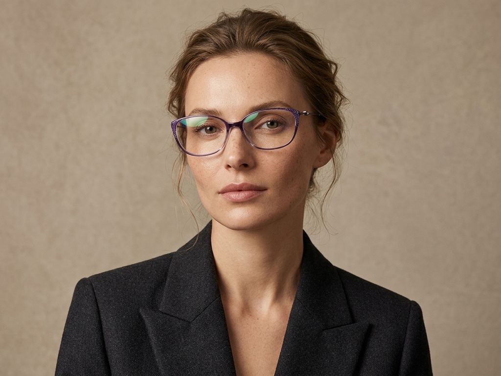 BS2012-1736_Purple_Butterfly_Titanium_Glasses_corner-tryon_female