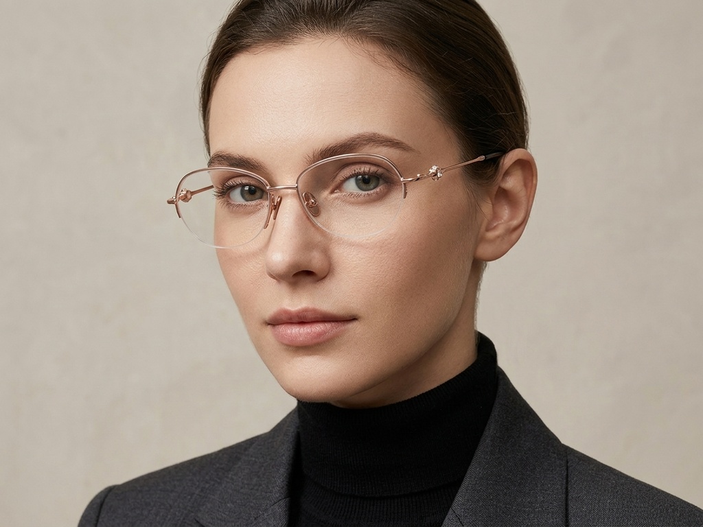 BS2012-1757_Pink_Semi-rimless_Titanium_Glasses_corner-tryon_female