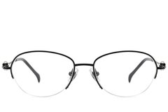 BS2012-1758_Black_Semi-rimless_Titanium_Glasses_corner-front