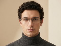 BS2012-1758_Black_Semi-rimless_Titanium_Glasses_corner-tryon_male