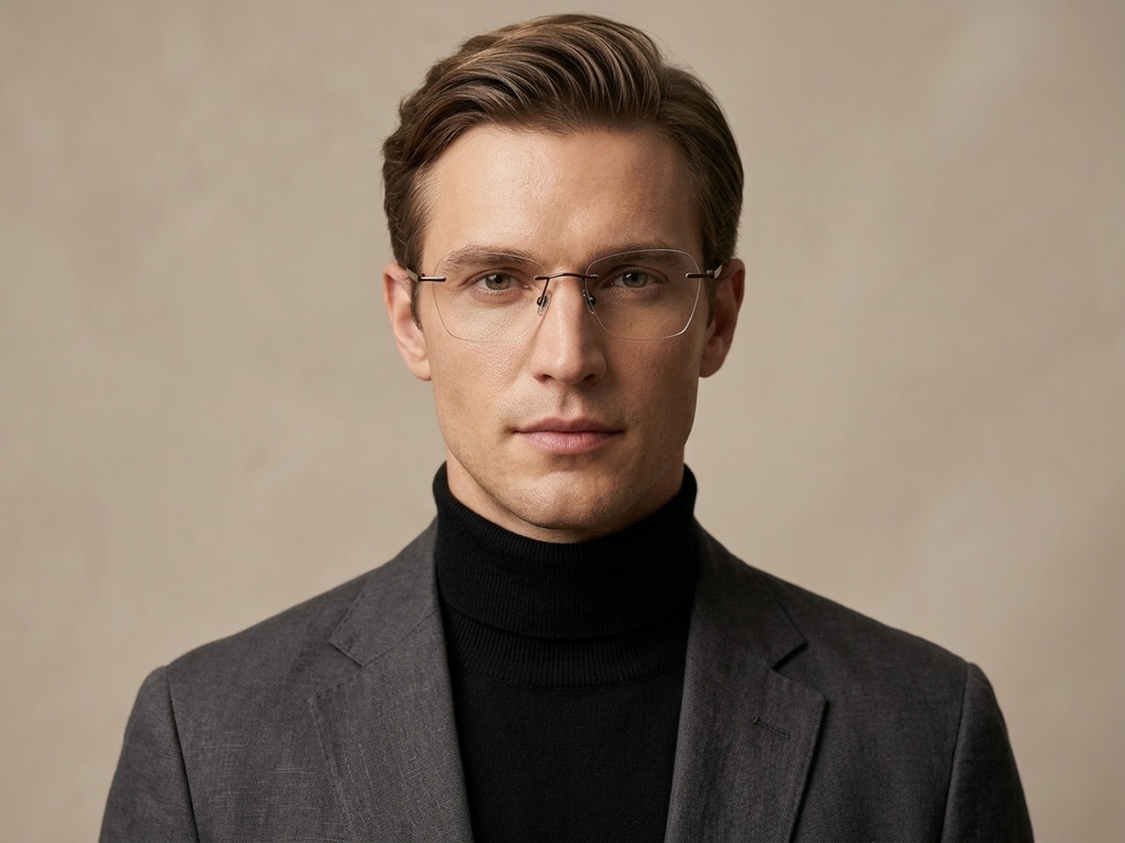 BS2012-1760_Brown_Invisible_Titanium_Glasses_corner-tryon_male