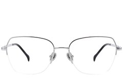 BS2012-1770_Silver_Semi-rimless_Titanium_Glasses_corner-front