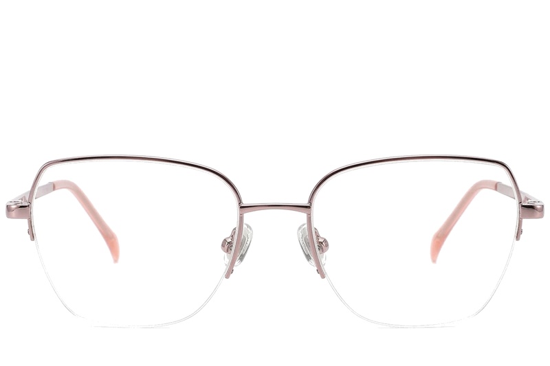 BS2012-1771_Pink_Semi-rimless_Titanium_Glasses_corner-front