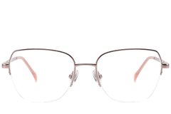 BS2012-1771_Pink_Semi-rimless_Titanium_Glasses_corner-front