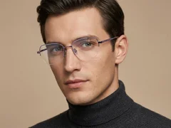 BS2012-1772_Purple_Semi-rimless_Titanium_Glasses-tryon_male