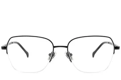BS2012-1773_Black_Semi-rimless_Titanium_Glasses_corner-front