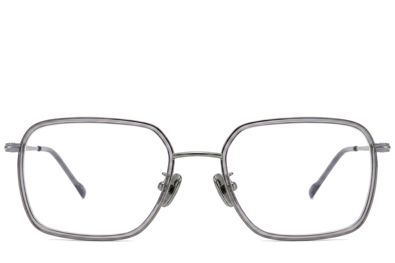 BS2012-1775_Grey_Rectangular_Titanium_Glasses_corner-front