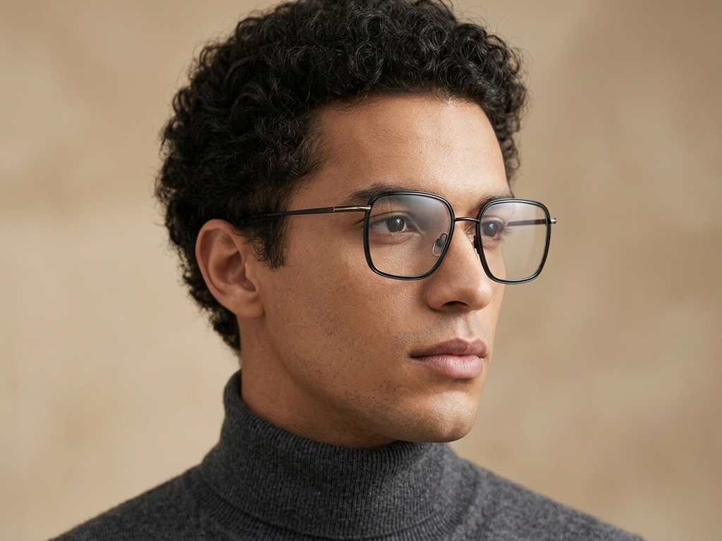 BS2012-1778_Black_Rectangular_Titanium_Glasses_corner-tryon_male