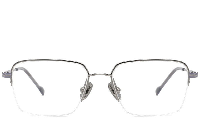 BS2012-1780_Grey_Semi-rimless_Titanium_Glasses_corner-front