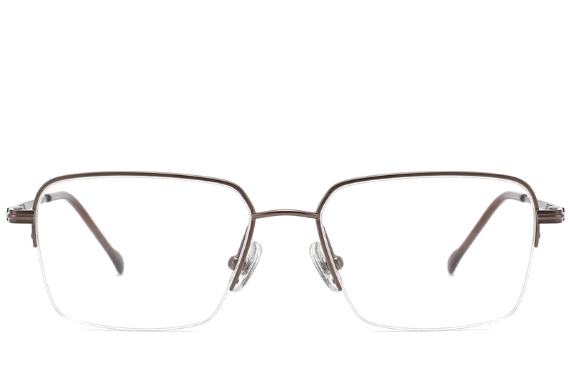 BS2012-1781_Brown_Semi-rimless_Titanium_Glasses_corner-front