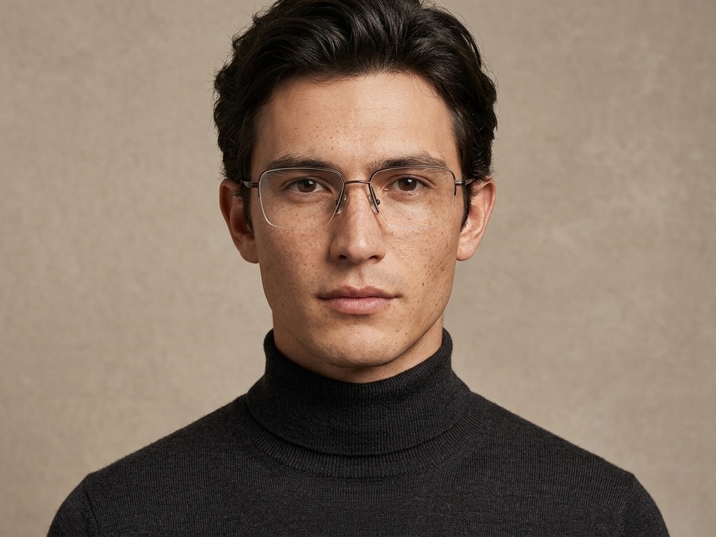 BS2012-1781_Brown_Semi-rimless_Titanium_Glasses_corner-tryon_male