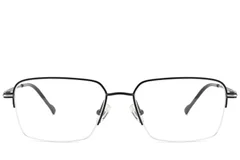 BS2012-1783_Black_Semi-rimless_Titanium_Glasses_corner-front