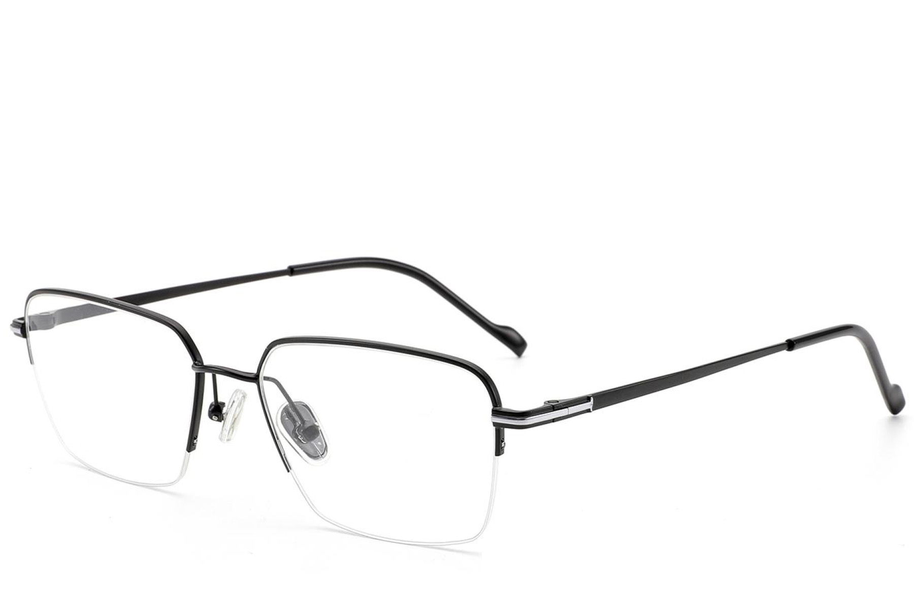 BS2012-1783_Black_Semi-rimless_Titanium_Glasses_corner