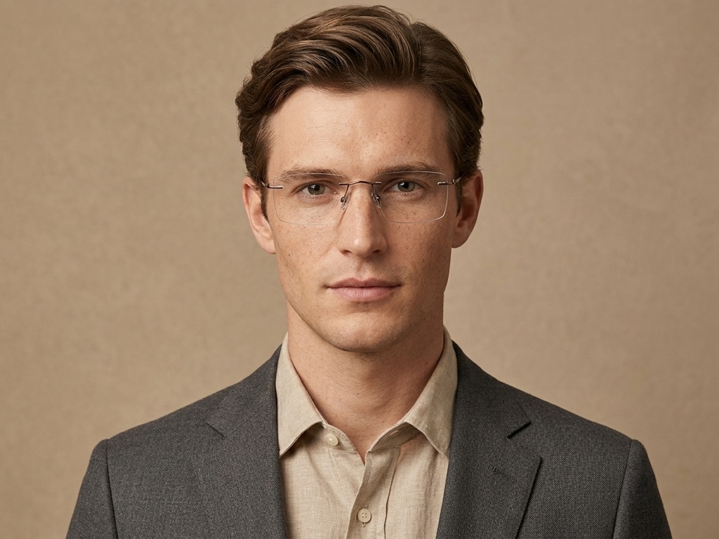BS2012-1786_Brown_Invisible_Titanium_Glasses_corner-tryon_male