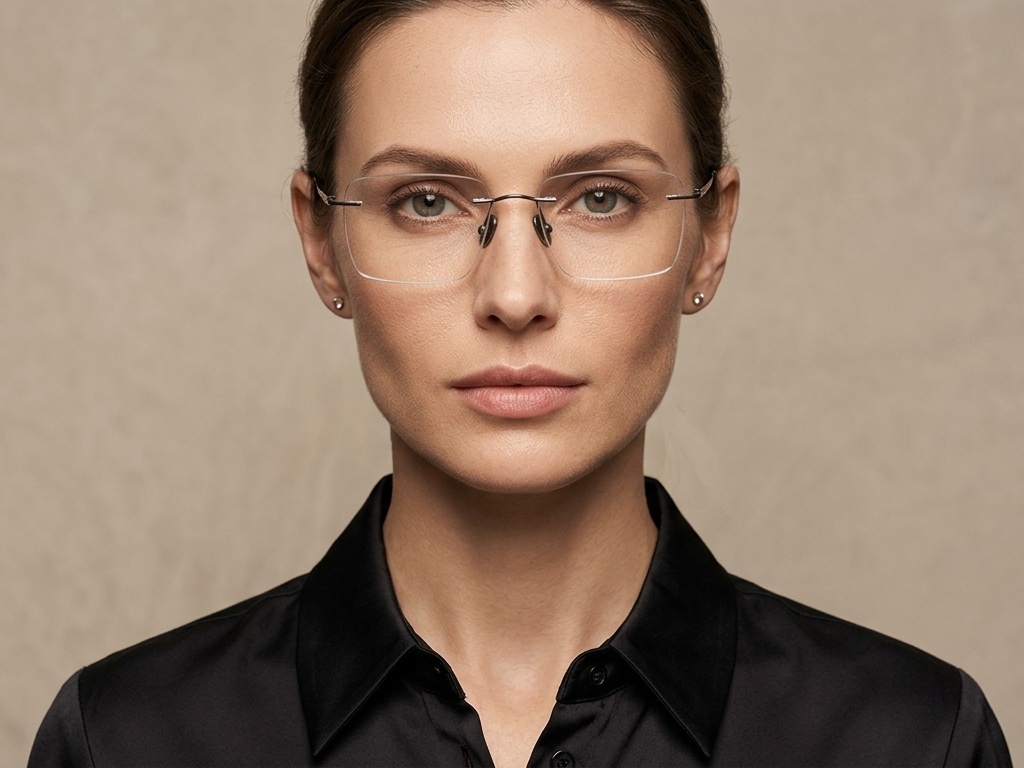 BS2012-1790_Grey_Invisible_Titanium_Glasses_corner-tryon_female