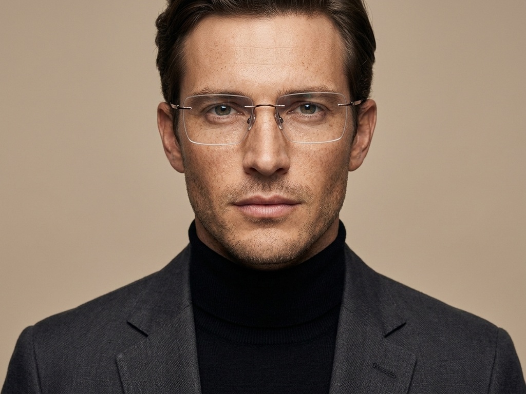 BS2012-1791_Brown_Invisible_Titanium_Glasses_corner-tryon_male