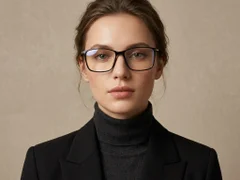 BS2012-1794_Black_Rectangular_Titanium_Glasses_corner-tryon_female