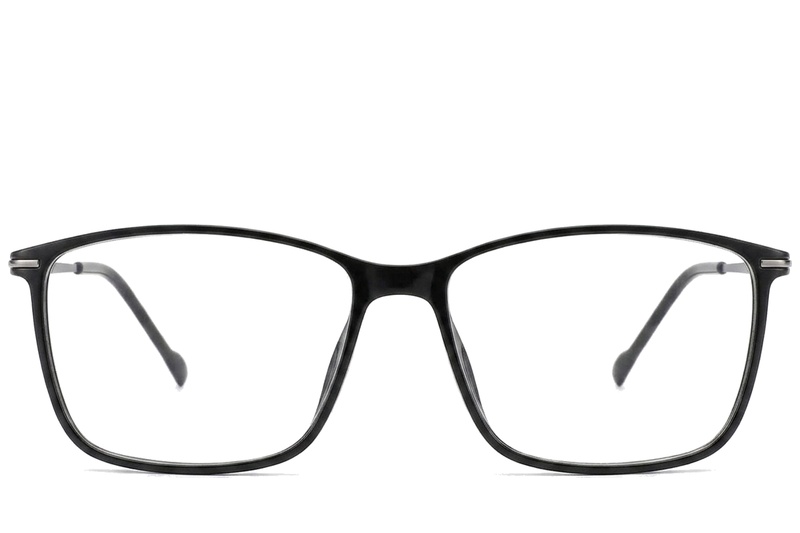 BS2012-1799_Black_Rectangular_Titanium_Glasses_corner-front