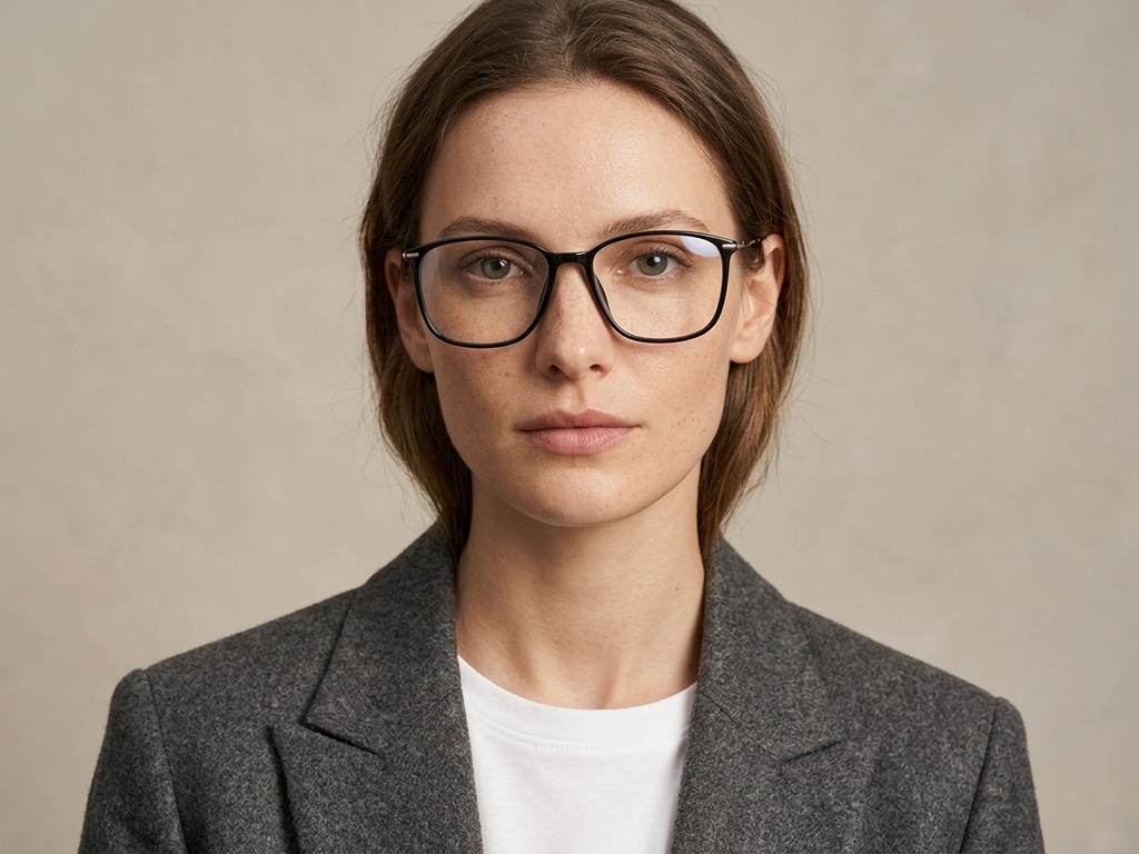 BS2012-1800_Black_Rectangular_Titanium_Glasses_corner-tryon_female
