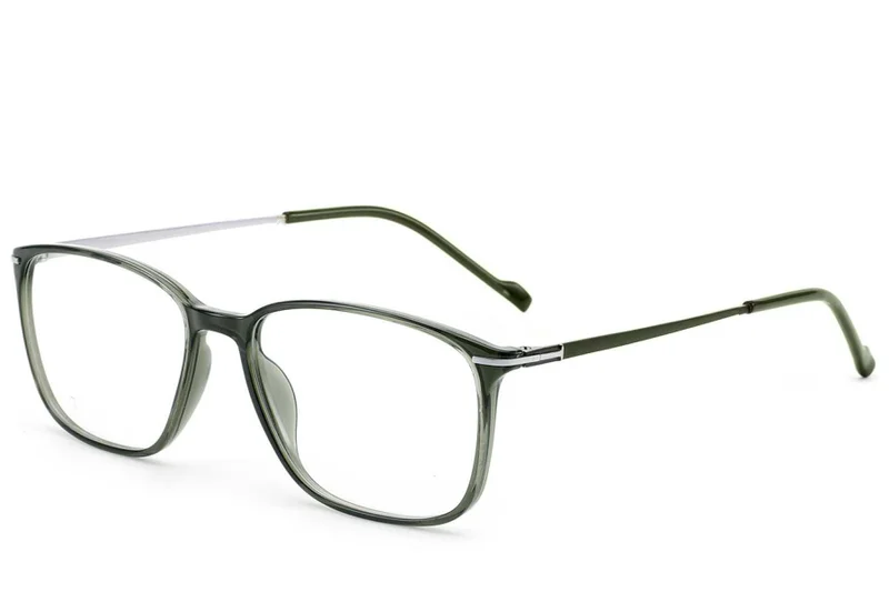 Lens Rectangular Green Green Titanium Rectangular Glasses #BS2012-1803 - BLACKSHEEP